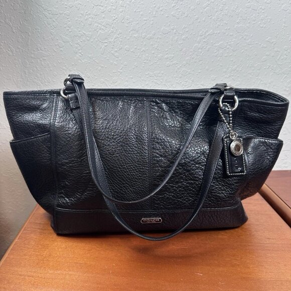 EUC Coach Park Carrie Leather Tote F29898 in black - Picture 1 of 13